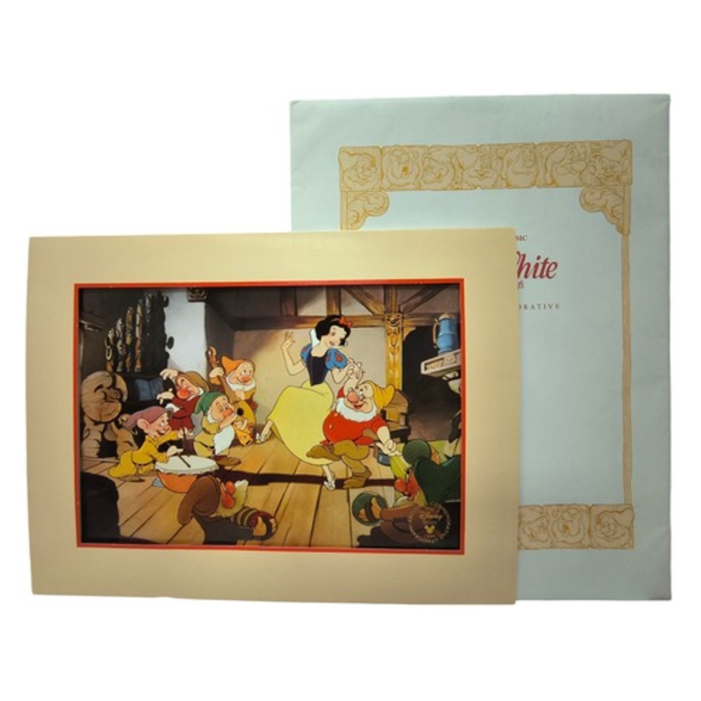 1994 Disney Store Commemorative Snow White & The Seven Dwarfs Lithograph 12"x16"